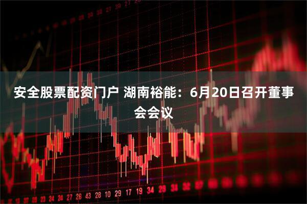 安全股票配资门户 湖南裕能：6月20日召开董事会会议